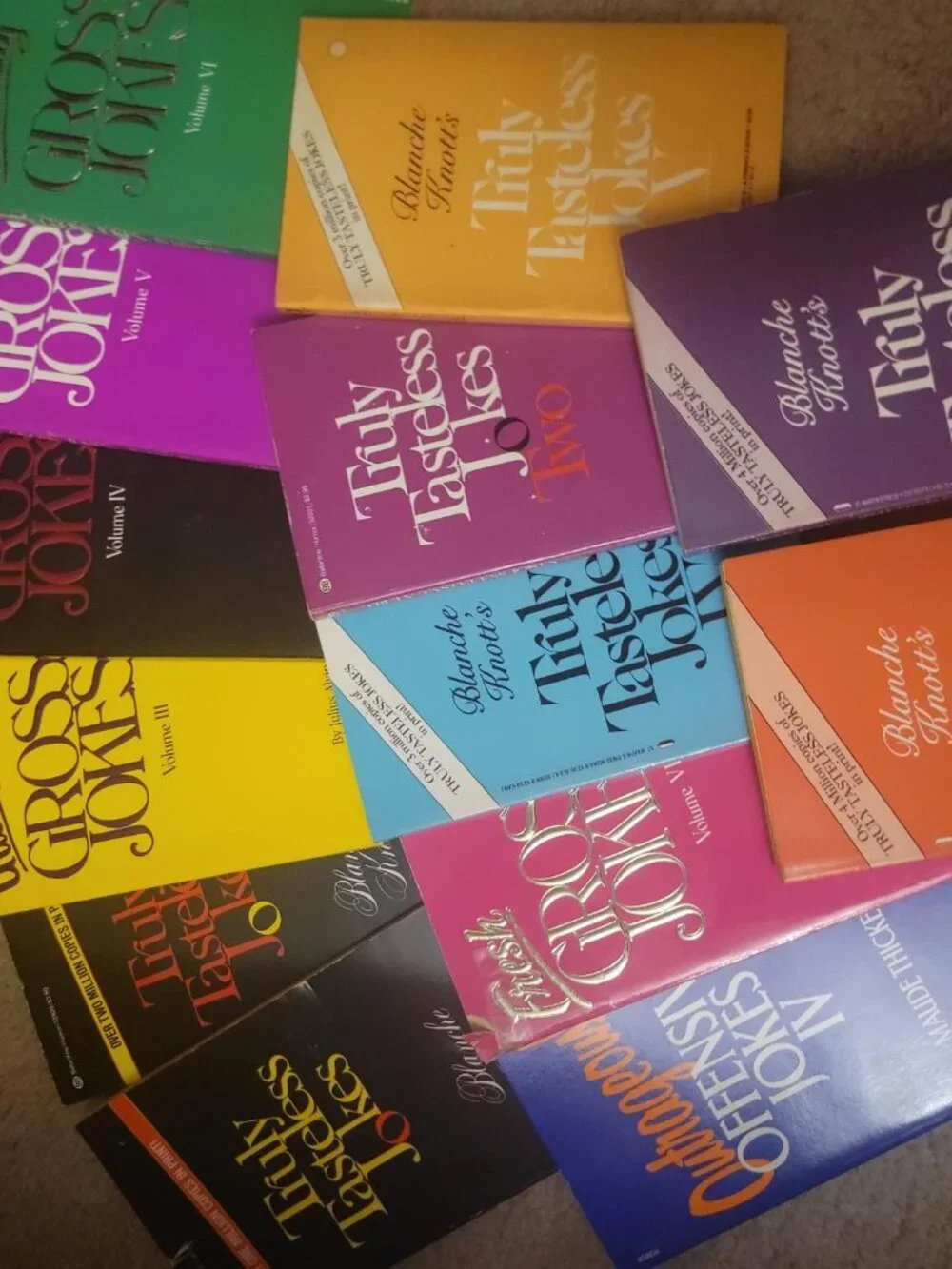 13 unique titles - Truly Tasteless and Gross Jokes - vintage 1983 editions